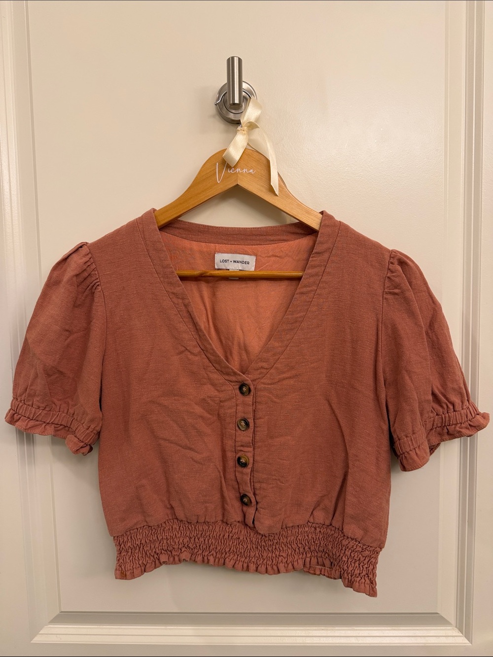 Lost + Wander Linen Top - Size S